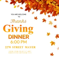 Thanks Giving Ads Instagram Post template