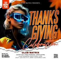 Thanks giving celebration Vierkant (1:1) template
