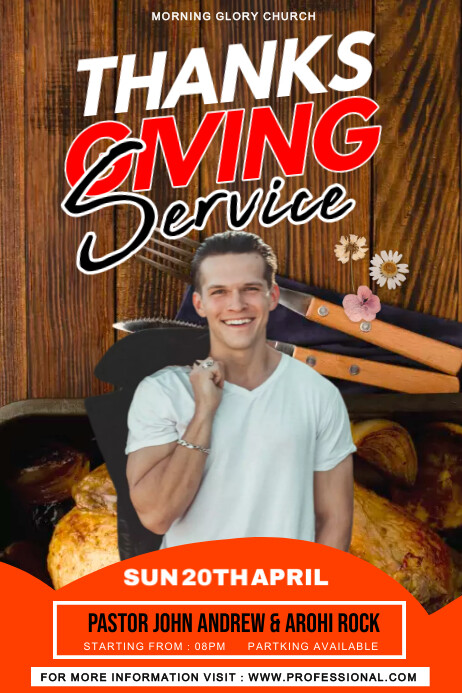 thanks giving church services Template | PosterMyWall