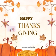 thanks giving day โพสต์บน Instagram template