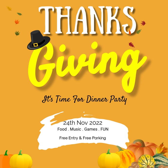 Copy of Thanks giving day invite post | PosterMyWall