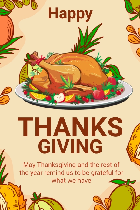 thanks giving Poster template