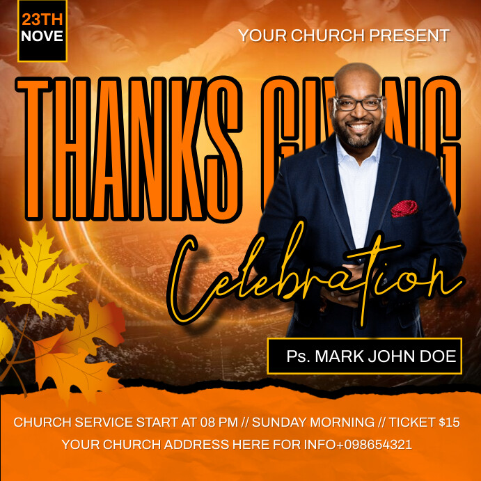 Give Thanks Rave Plantilla de Thanks giving | PosterMyWall
