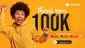 Orange Social Media Milestone Celebration Facebook-covervideo Template