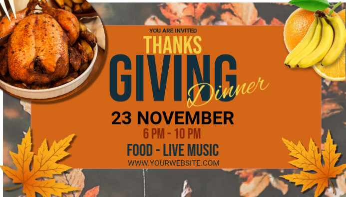 Thanks Header Thanks Giving Template | PosterMyWall