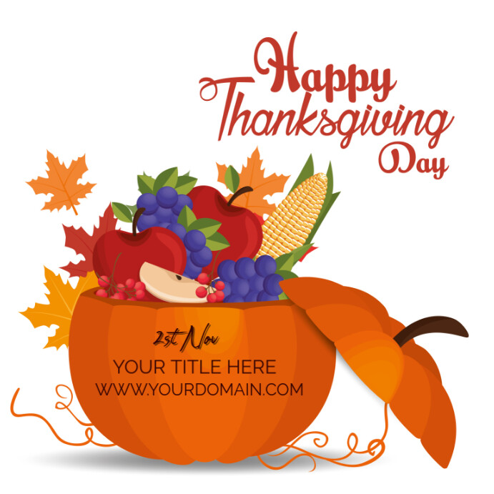 Thanksgiving Day Greeting Template | PosterMyWall