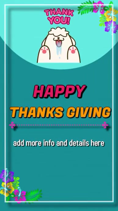 Thanks giving Digital Display (9:16) template