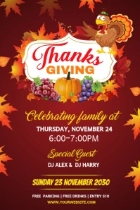 Thanks Giving Dinner Tumblr Graphic template