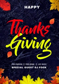 thanks giving flyer A3 template