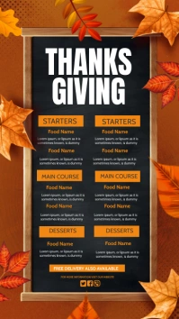 thanks giving flyers Instagram Story template