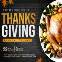 thanks giving Instagram post Kwadrat (1:1) template