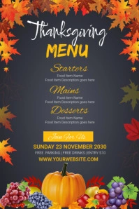 Thanks Giving  Invitation Tumblr Graphic template
