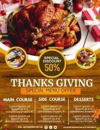 thanks giving menu Flyer (US Letter) template