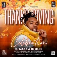 Thanks Giving party Kvadrat (1:1) template