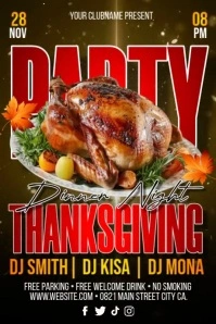 Thanks Giving Party โปสเตอร์ template