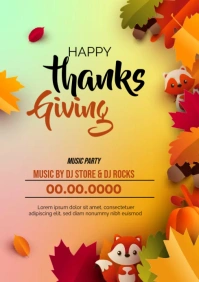 Thanks Giving PARTY A4 template