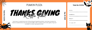 Thanks Giving Raffle Ticket Twitter Banner template