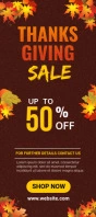 Thanks Giving Sale Rack Card template