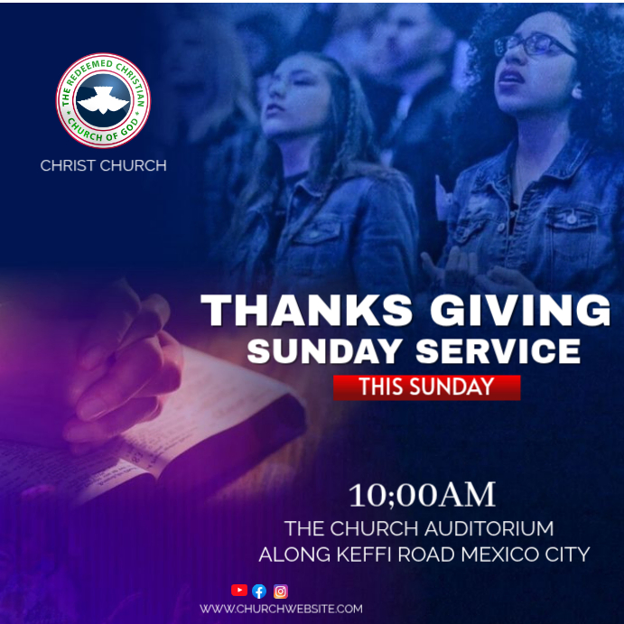 Copy of THANKS GIVING SERVICE | PosterMyWall