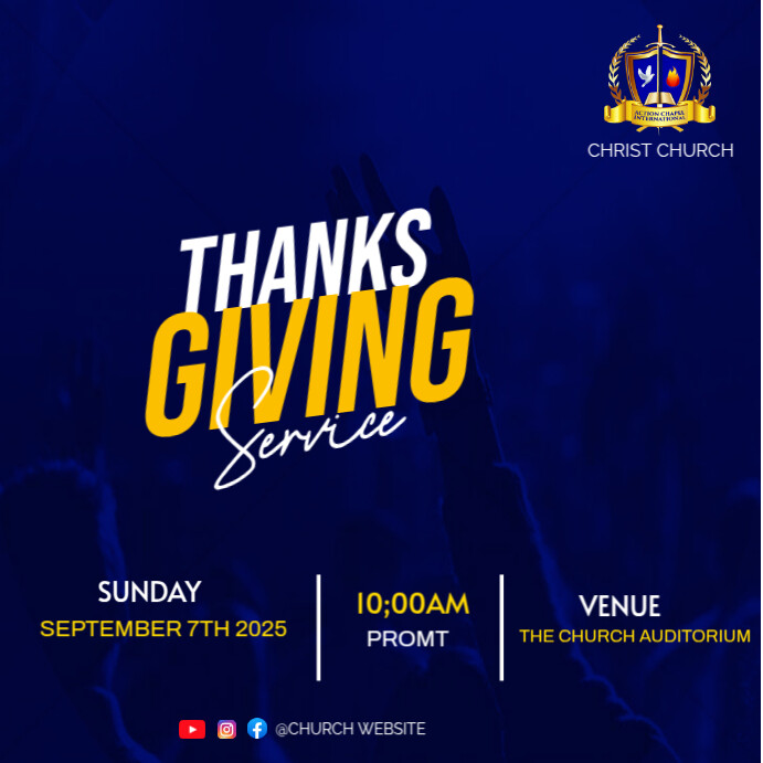 Copy of THANKS GIVING SERVICE | PosterMyWall