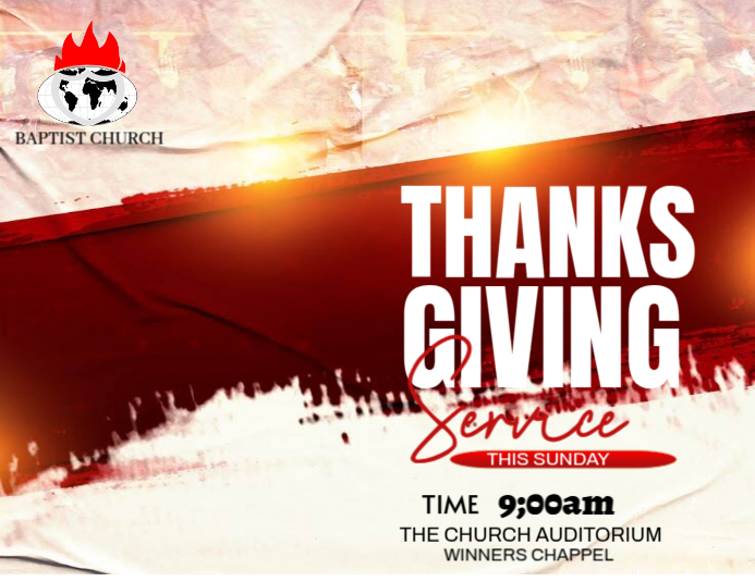 THANKS GIVING SERVICE Flyer (US Letter) template