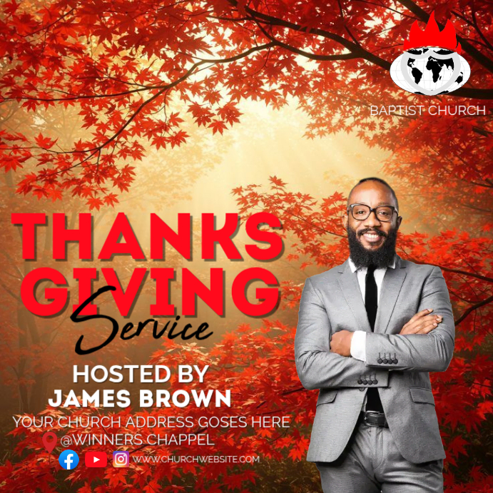 THANKS GIVING SERVICE Template | PosterMyWall