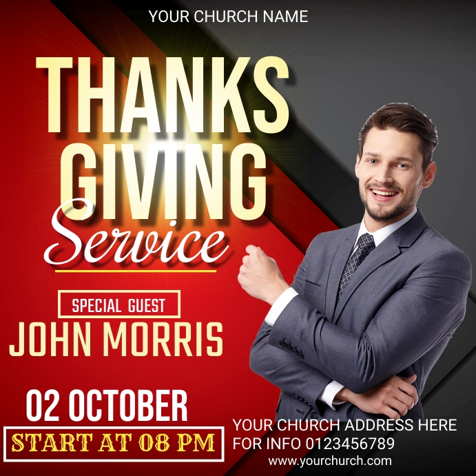 Copy of Thanks giving service | PosterMyWall
