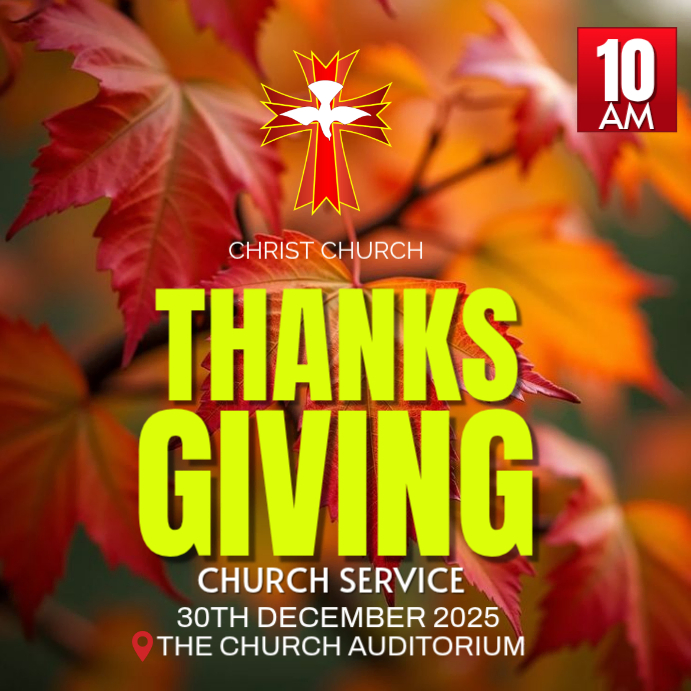 THANKS GIVING SERVICE Template | PosterMyWall