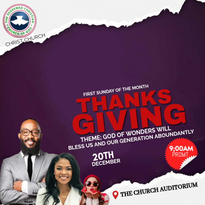 THANKS GIVING SERVICE Template | PosterMyWall