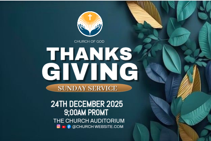 THANKS GIVING SERVICE Template | PosterMyWall