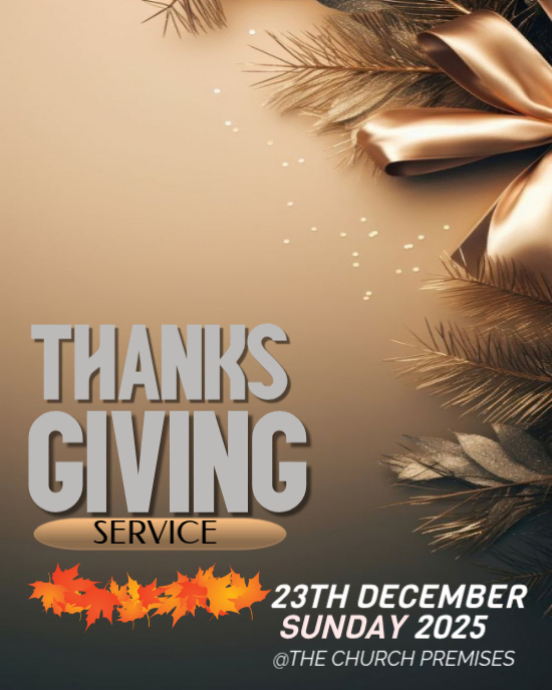 THANKS GIVING SERVICE Template | PosterMyWall