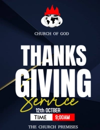 THANKS GIVING SERVICE Flyer (US Letter) template