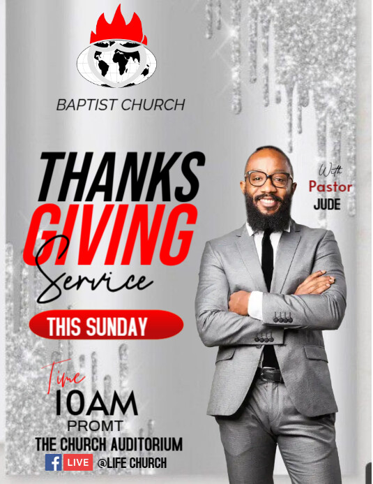 Copy of THANKS GIVING SERVICE | PosterMyWall