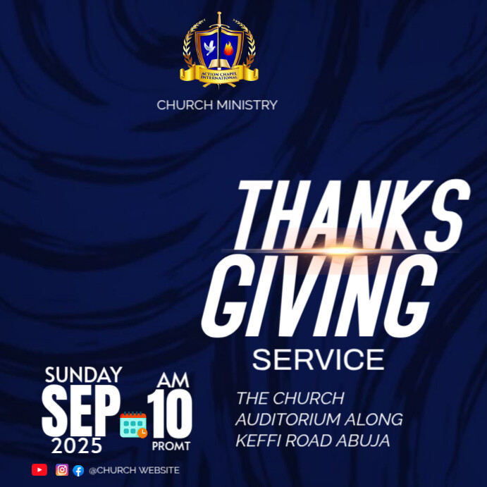 Copy of THANKS GIVING SERVICE | PosterMyWall