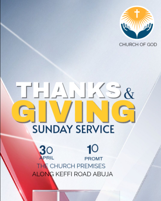 Copy of THANKS GIVING SERVICE | PosterMyWall