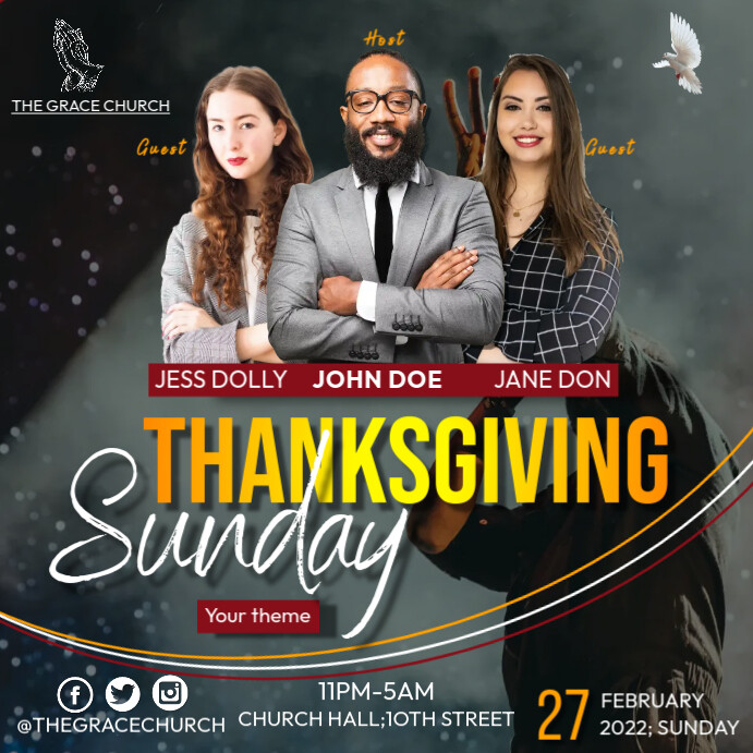 Thanks giving service Template | PosterMyWall