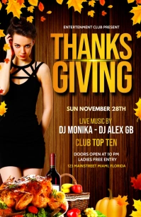 Thanks Giving template Half Page Wide