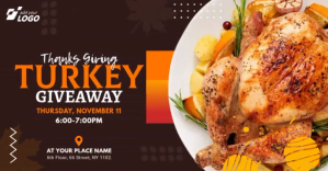 Brown Thanksgiving Turkey Giveaway Facebook Gedeelde Prent Template