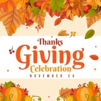 Thanks Giving Video Flyers Instagram Post template
