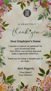 สีเทา Employee Appreciation Instagram Story Template