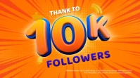 Thanks to 10K Followers Banner Digital Display (16:9) template