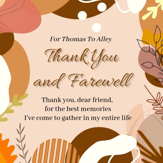 Plantilla De Thanks You Farewell Card PosterMyWall plantilla-de-thanks-you-farewell-card-postermywall