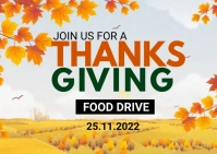 thanksgiving, event, food drive Template A6