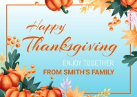 Thanksgiving, event,autumn Postcard template