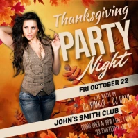 Thanksgiving, event,autumn Instagram Post template