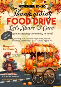 Thanksgiving, event,autumn A6 template