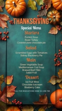 Thanksgiving, event,autumn Instagram Story template