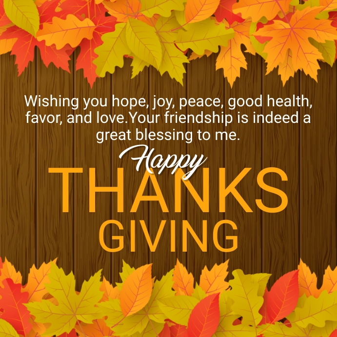 Thanksgiving, Greeting Card Template | PosterMyWall