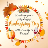Geel Thanksgiving Day Celebration Instagram Post Template