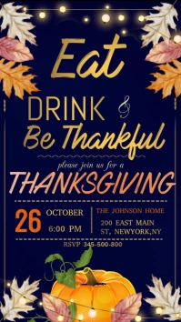 Thanksgiving, thanksgiving dinner Instagram template